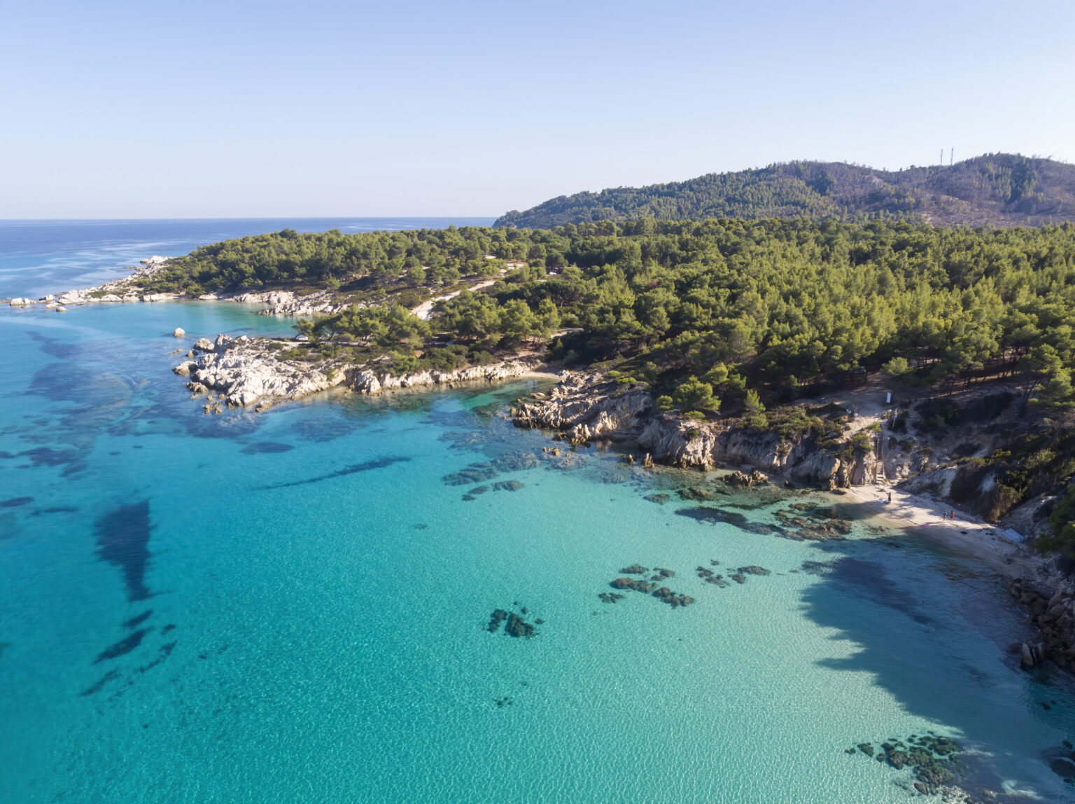 Aegean sea coast in Greece